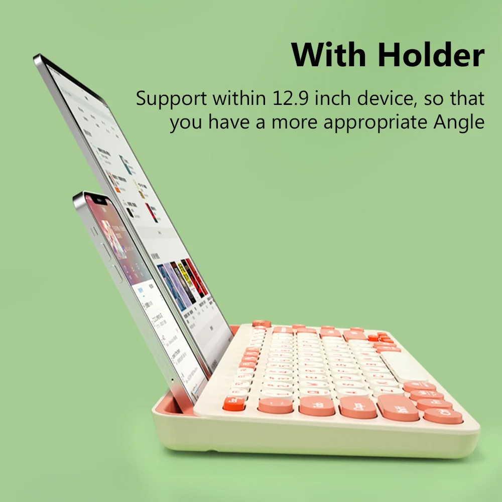 Arco Usb 2.4g Mais Teclado Bluetooth para Ipad Telefone Tablet Slot para Cartão Teclado sem Fio Recarregável Coréia Mais Inglês Multi-dispositivo - Imagem 2