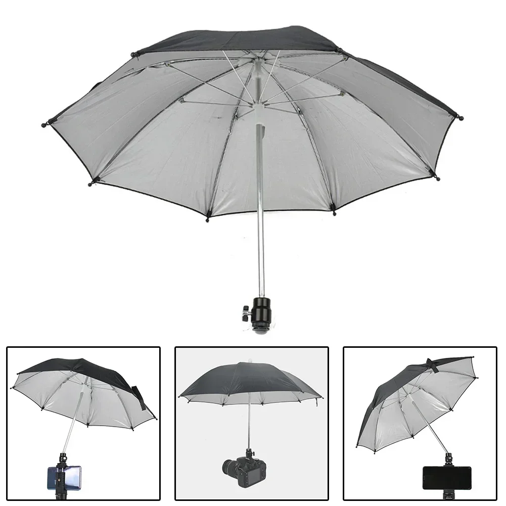 Durable Camera Umbrella Compatible With All Cameras Rain And Sun Protection Adjustable Angle Easy To Carry 19 7 Inches Wide