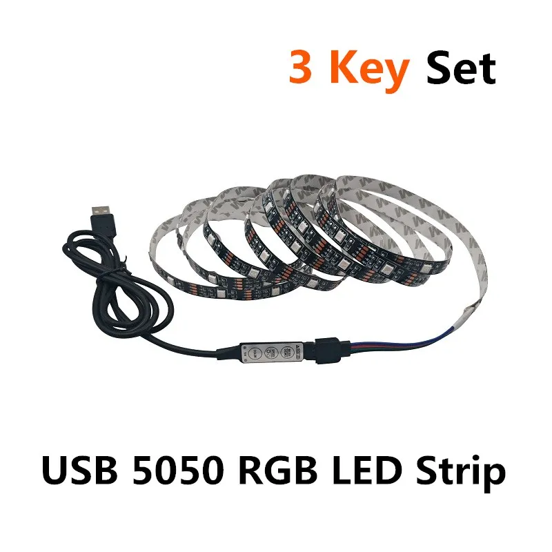 DC 5V USB LED Strip 5050 Waterproof RGB LED Light Flexible 50CM S4d14cd08d4c848eab2052218468346d2Q