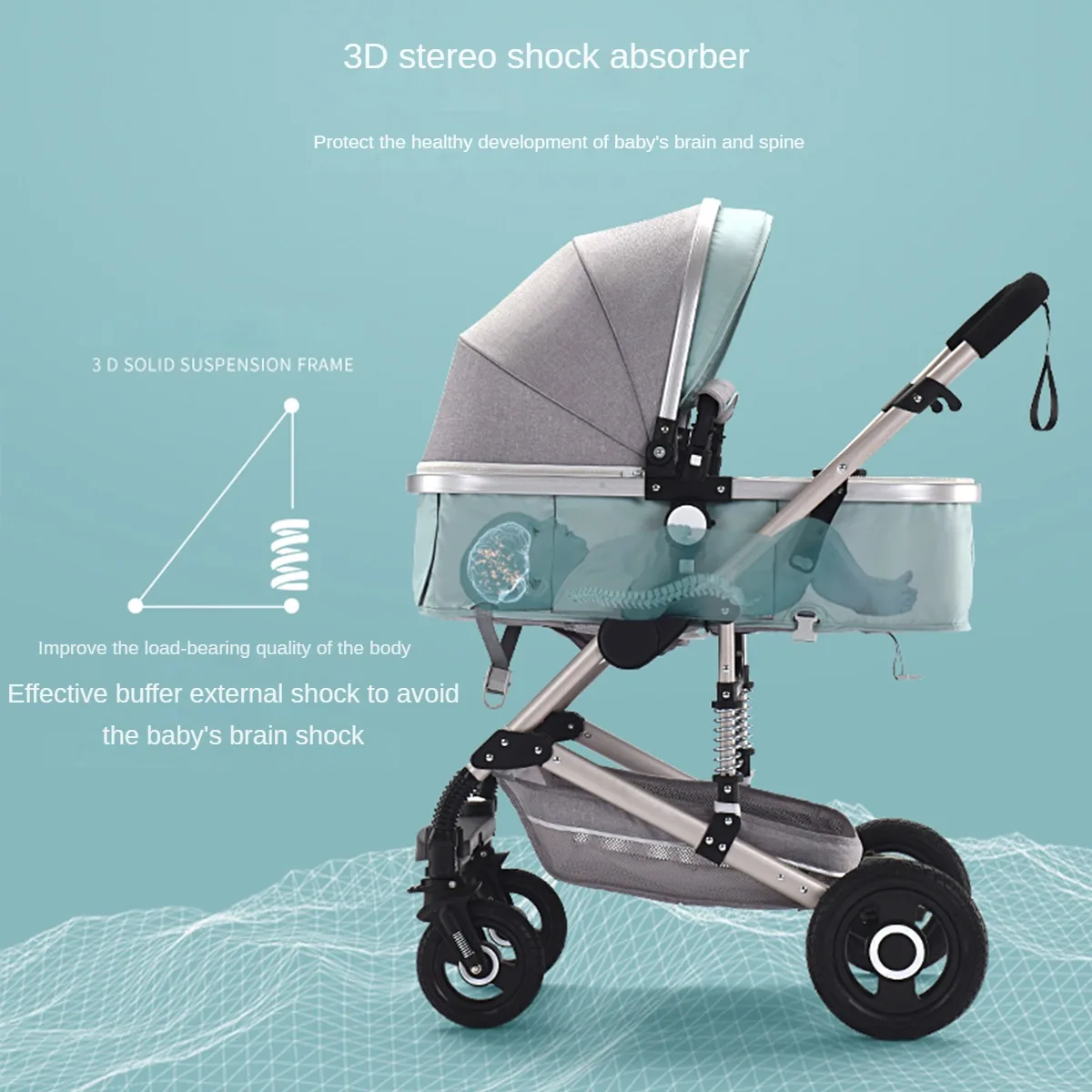 3 in 1ベビーカー,高級ベビーカー,ハイランドスケープベビーカー,多 