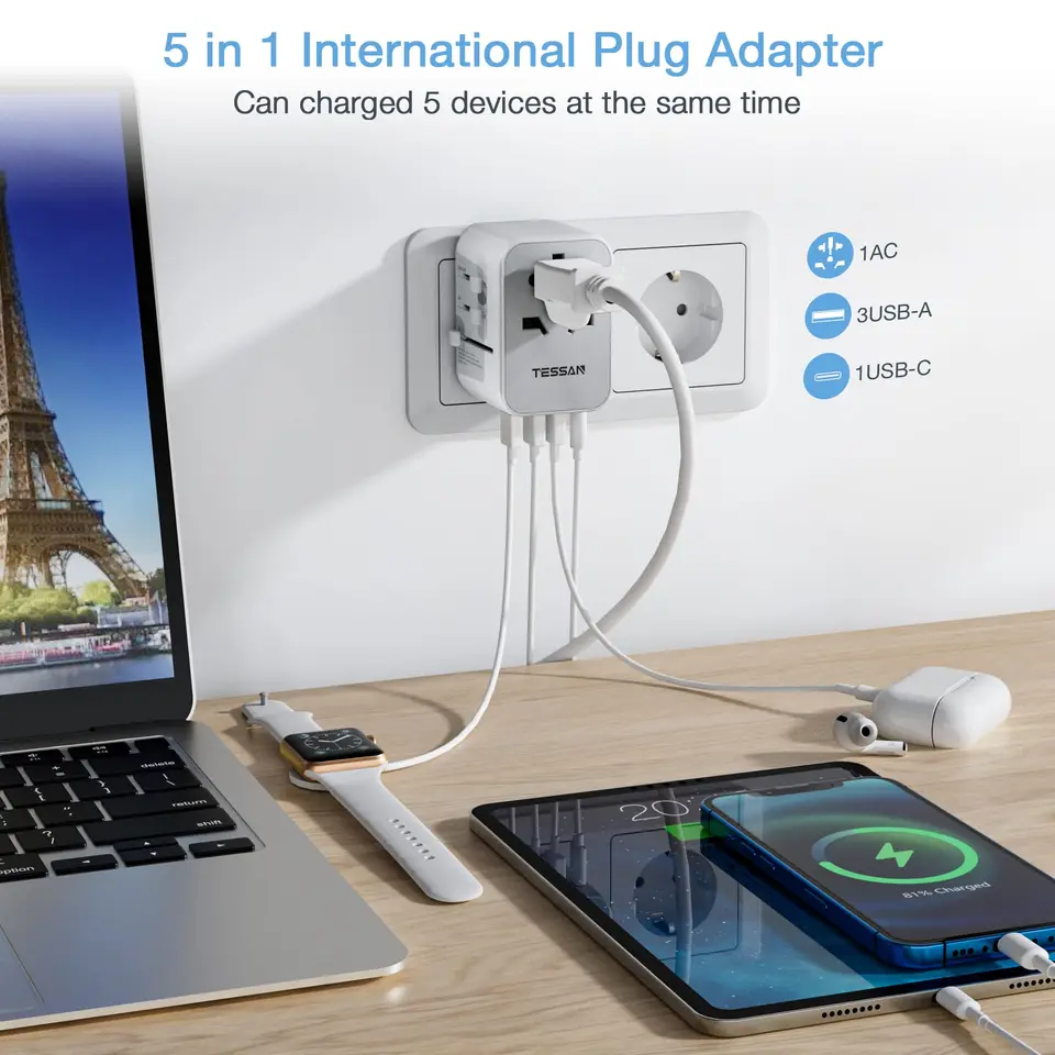 Reiseadapter UK: Genießen Sie sicheres und einfaches Laden - DE