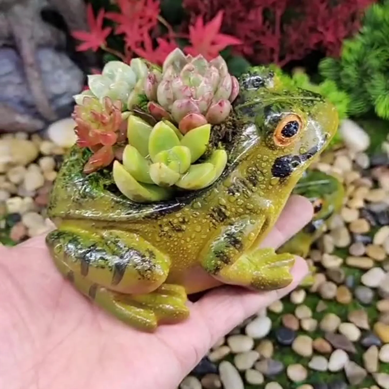 Simulation Cute Frogs Ornament Micro Landscape Garden Balcony Succulent