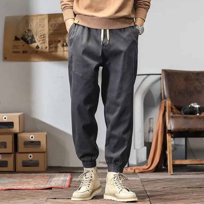 

2023 Spring Autumn Men Fashion Solid Color Jogger Pant Men Cargo Casual Harem Pants Male Hip Hop Loose Sweatpants Trousers H193