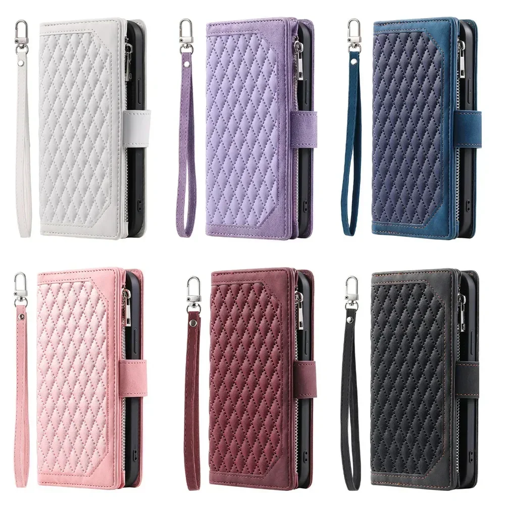 For Samsung A15 A05 A35 A55 5G Flip Case Leather Zipper Wallet Crossbody Cover For Samsung Galaxy A05S Case A55 A 35 15 A05 Etui