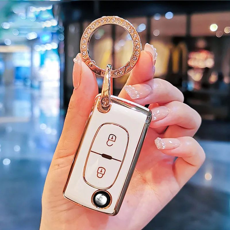 Tpu Car Key Fob Case Protector Cover Key Bag Per Peugeot 107 206 207 307 308 406 Per Citroen Xsara Picasso C2 C3 C4 C5 C6 C8