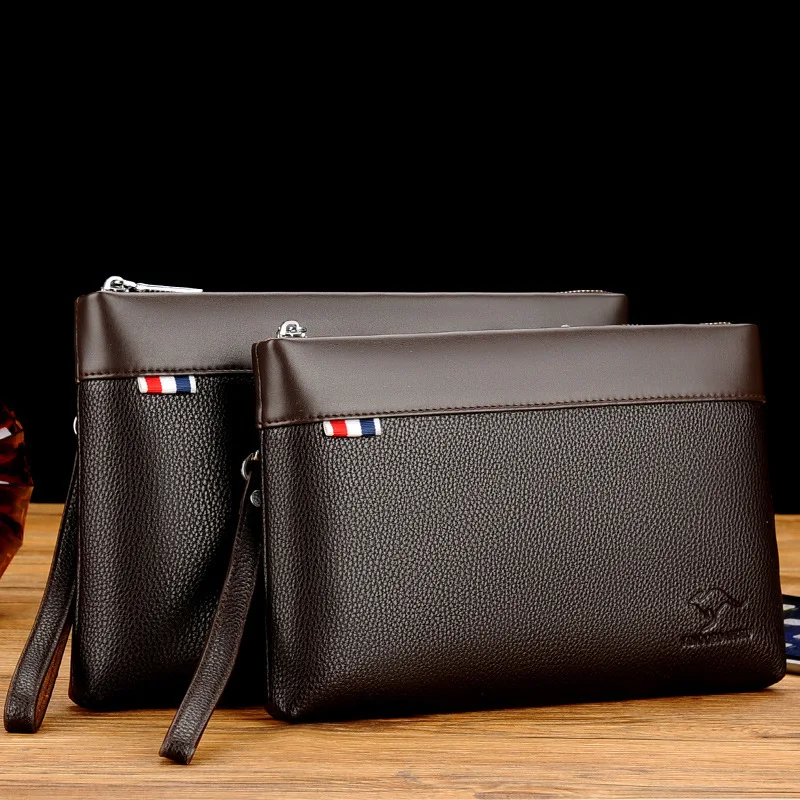 

Fashion Business Style Men's Handbag Clutch Bag Soft Pu Leather Male bolsos Pack Bag Elegant Leisure Stylish Hand Bag Men Pouch