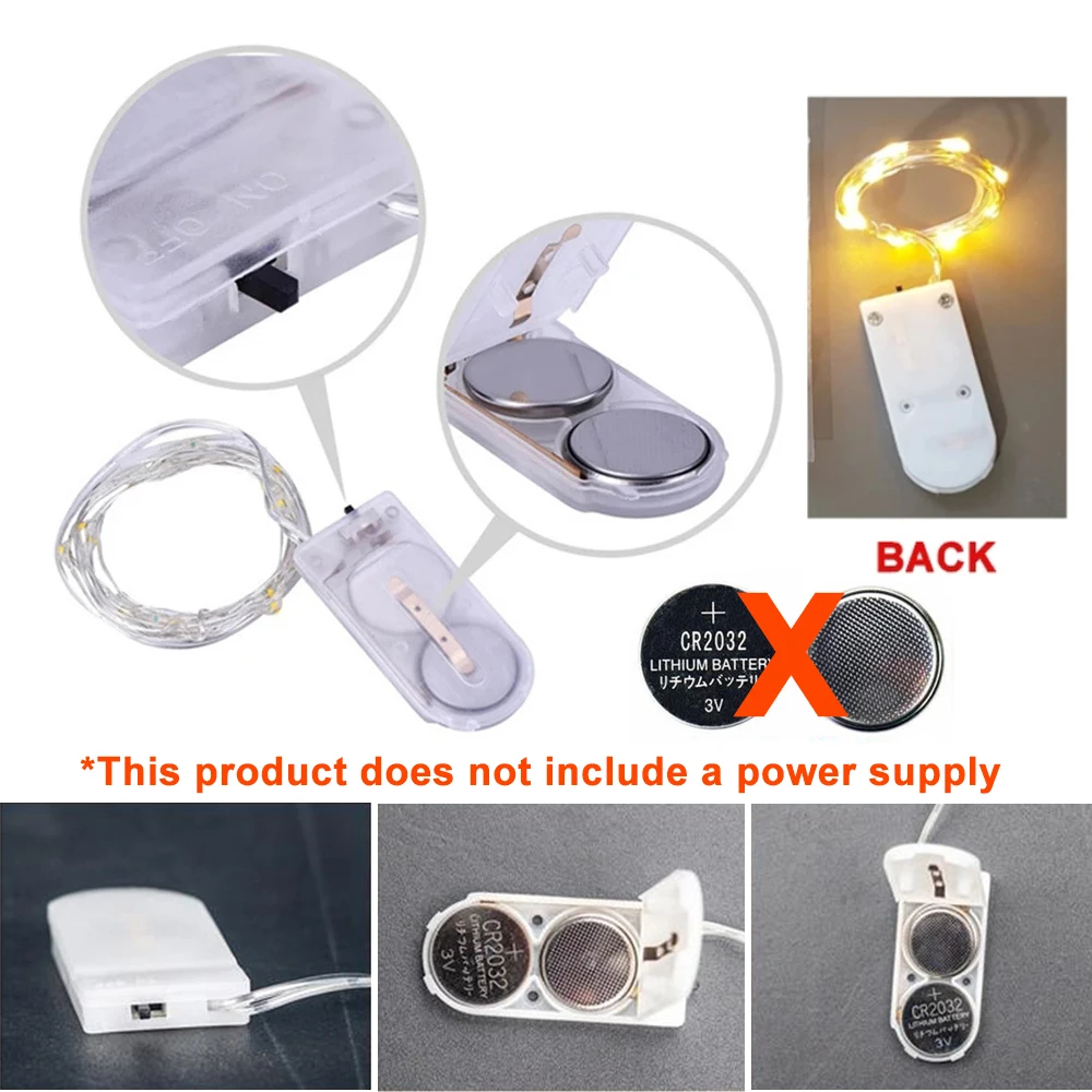 Fairy lights 1M 2M 3M 5M LED Mini Christmas Copper Wire String Waterproof Wedding Xmas Garland Party