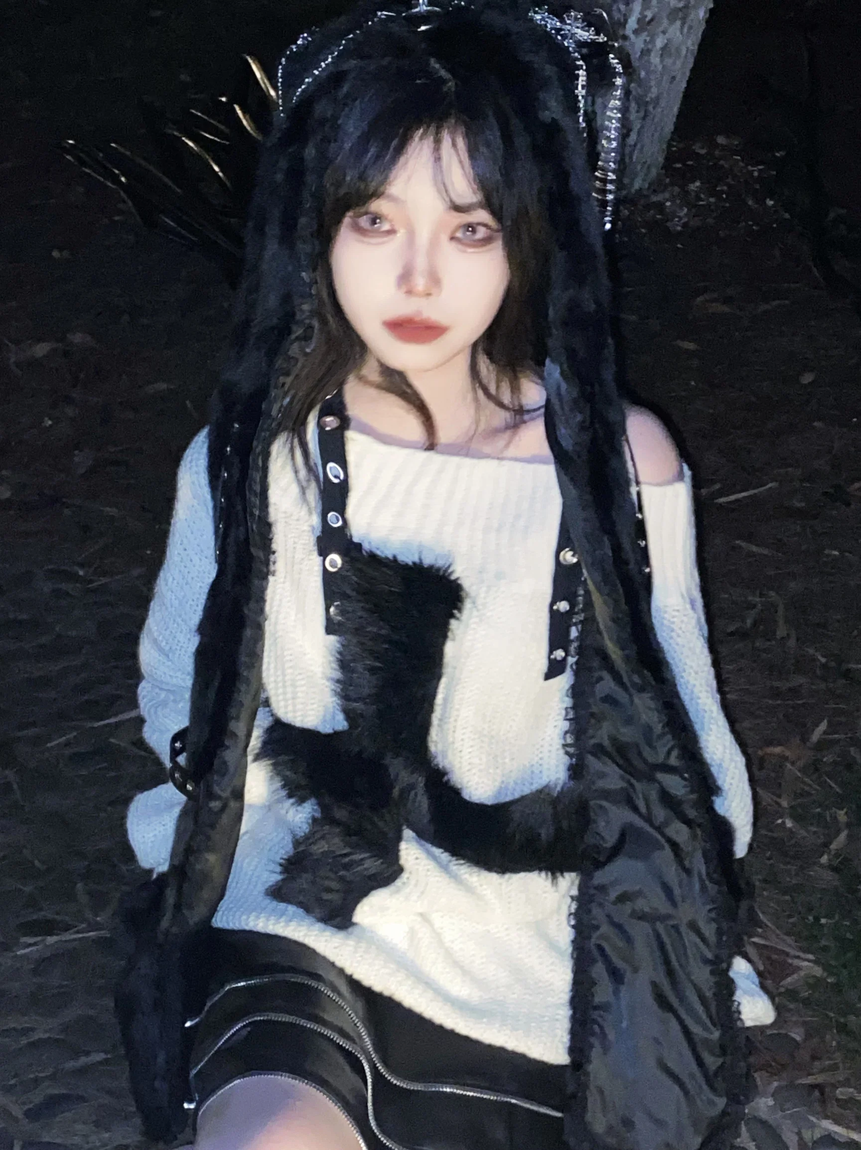 

Женский свитер с круглым вырезом, в стиле Харадзюку