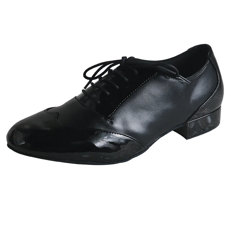 Scarpe Da Ballo Uomo Rosefinch, Da Ballo Latino E Standard, Suola In Pelle Scamosciata, Tacco 2,5 Cm, Nere – Taglie 38-46