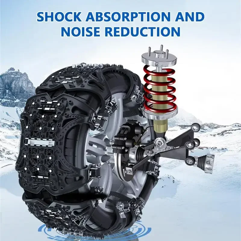 Car Tire Chain Anti Skid Snow Chains Car Winter Tire Wheels Chains Winter Outdoor Snow Emergency Crawler For Vehicles