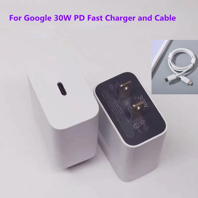 EU/US Plug Original Google 30W PD Fast Charger Wall Power Travel Adapter  USB Type C Cable For Google Pixel 5 6 7 Pro 6A XL XXL - AliExpress