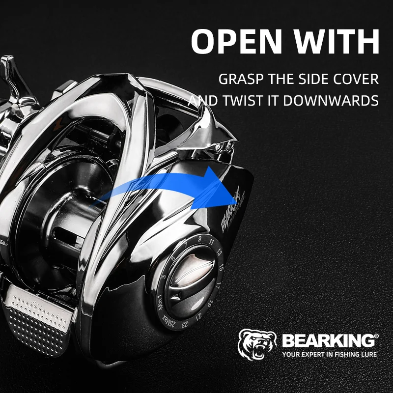 Bearking Casting Reel for Fishing 6.3:1 Ratio 198g Magnetic Brake Fishing Reel Fresh-Saltwater Wheel Accessories Goods