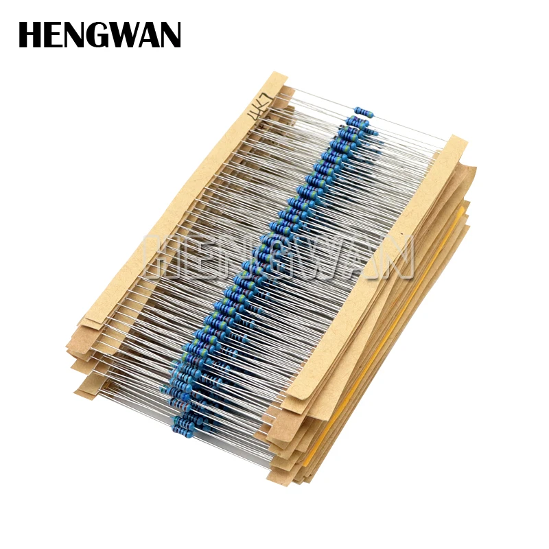 600pcs 1/4W Metal Film Resistor Kit 30 Values 10 ohm-1M Resistance 1% Set DIY Pack Electronics Components