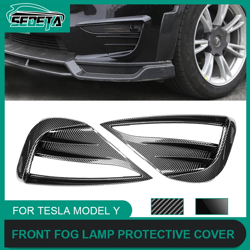 

Hot Sale Accessories Fog Light For Tesla 2021-2023 Model Y Protection Front Fog Lamp Protective Cover Wind Knife Spoiler