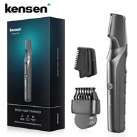 Kensen S6 Electric Body Hair Tirmmer for Men Groomer Clipper IPX5 Waterproof Groin Pubic Hair Trimmer with 2 Attachments Barber 1