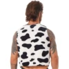 Men Cow Print Open Front Coat Jacket Vest Halloween Festival Hippie Costume Cowboy Cardigan Cosplay Party Fancy Dress Up 3