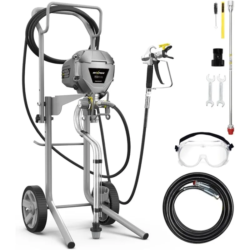 

High Efficiency Cart Airless Paint Sprayer, for Extensive Home Interior & Exterior DIY Painting Projects, with Convenient Cart