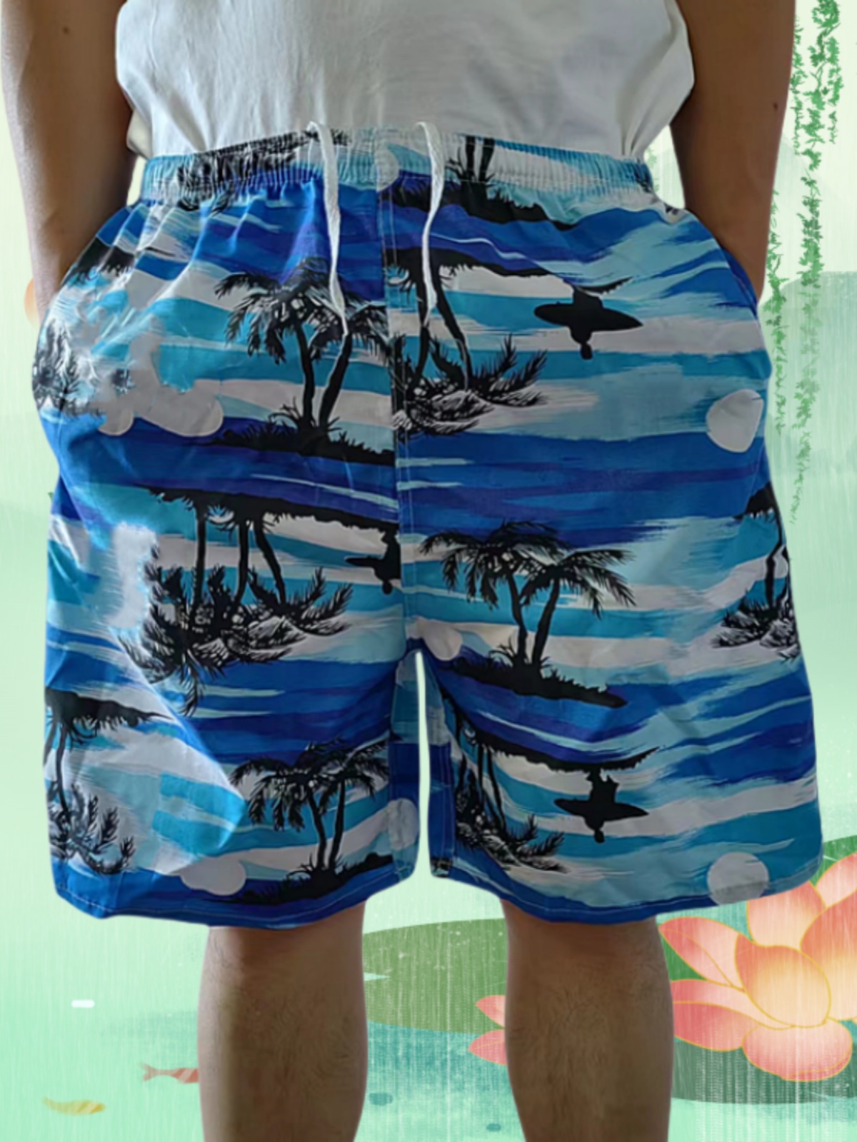  Men's Beach Pants For Five Point Quick Drying Drifting Game