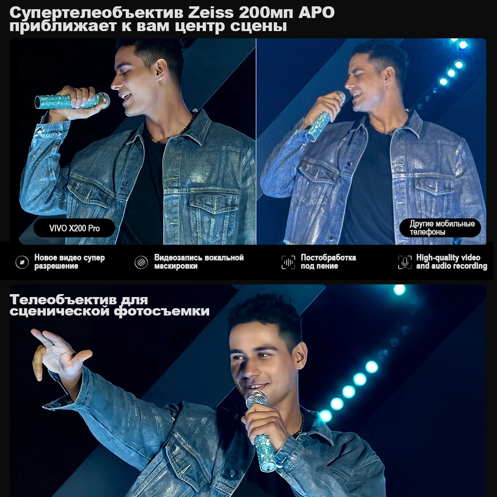 VIVO X200 Pro versión china 5G densidad 9400 CPU 6,78 pulgadas AMOLED 120HZ pantalla 6000mAh 90W cargador de Flash OTA NFC 50MP cámara