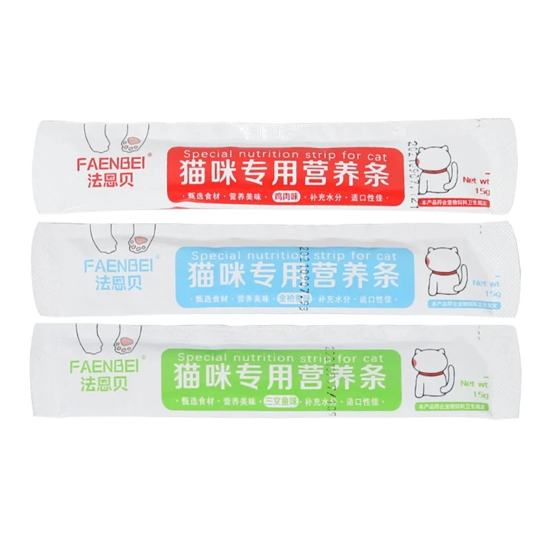 Cat snacks, cat strips, cat wet food, 10 fattening, hair-gill cats, adult cats, kittens, pet nutrition packs
