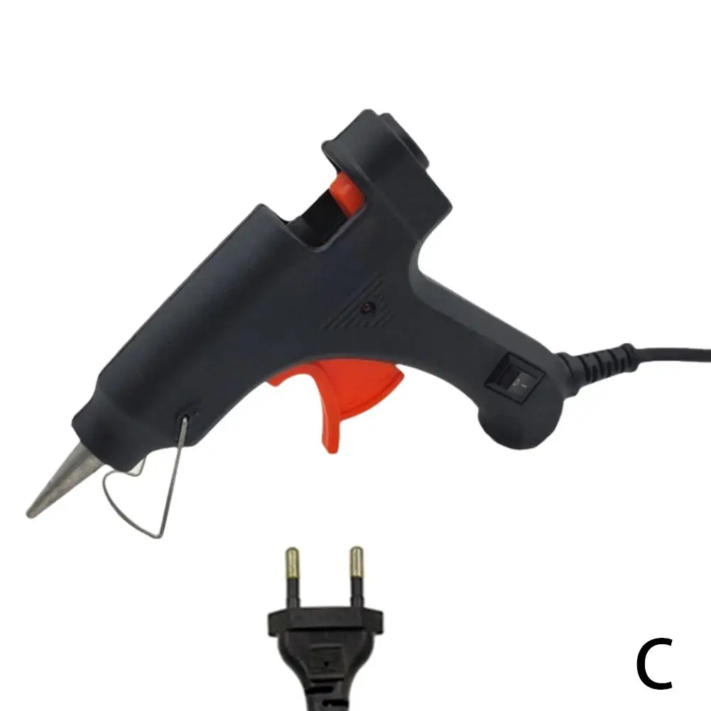 20W Hot Melt Glue Gun DIY Mini Household Industrial Glue Electric Repair Sticks Tool Use 7mm Heat EU Thermo Guns Temperatur V1H7