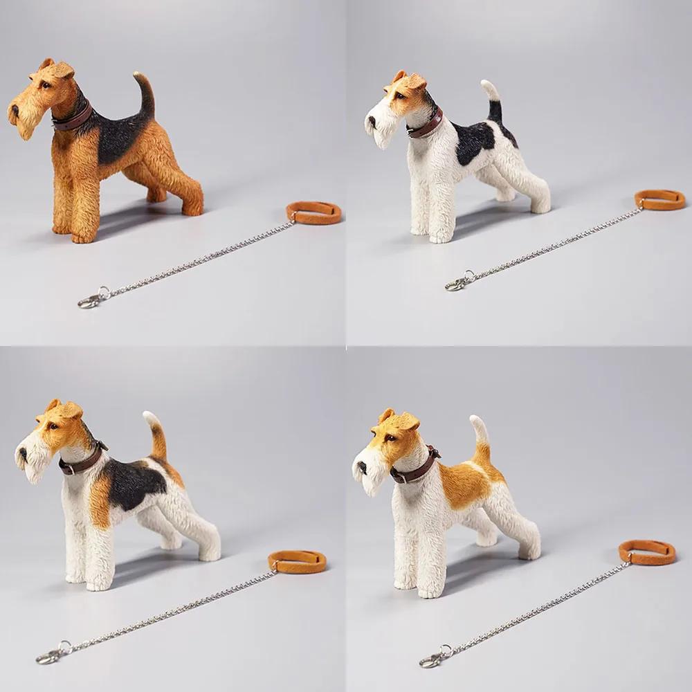 

12cm JXK068 JXK 1/6 Foxterriers Model Dolls Figure Scene Accessory Pet Dog Simulation Decoration Toys for 12" Action Fans Gifts