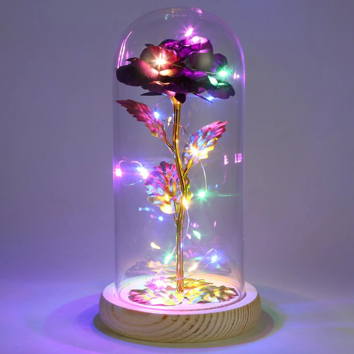 

Rose Light LED Enchanted Galaxy Rose Eternal 3 Mode Gold Foil Flower with Fairy String Lights Christmas Valentine's Day Gift