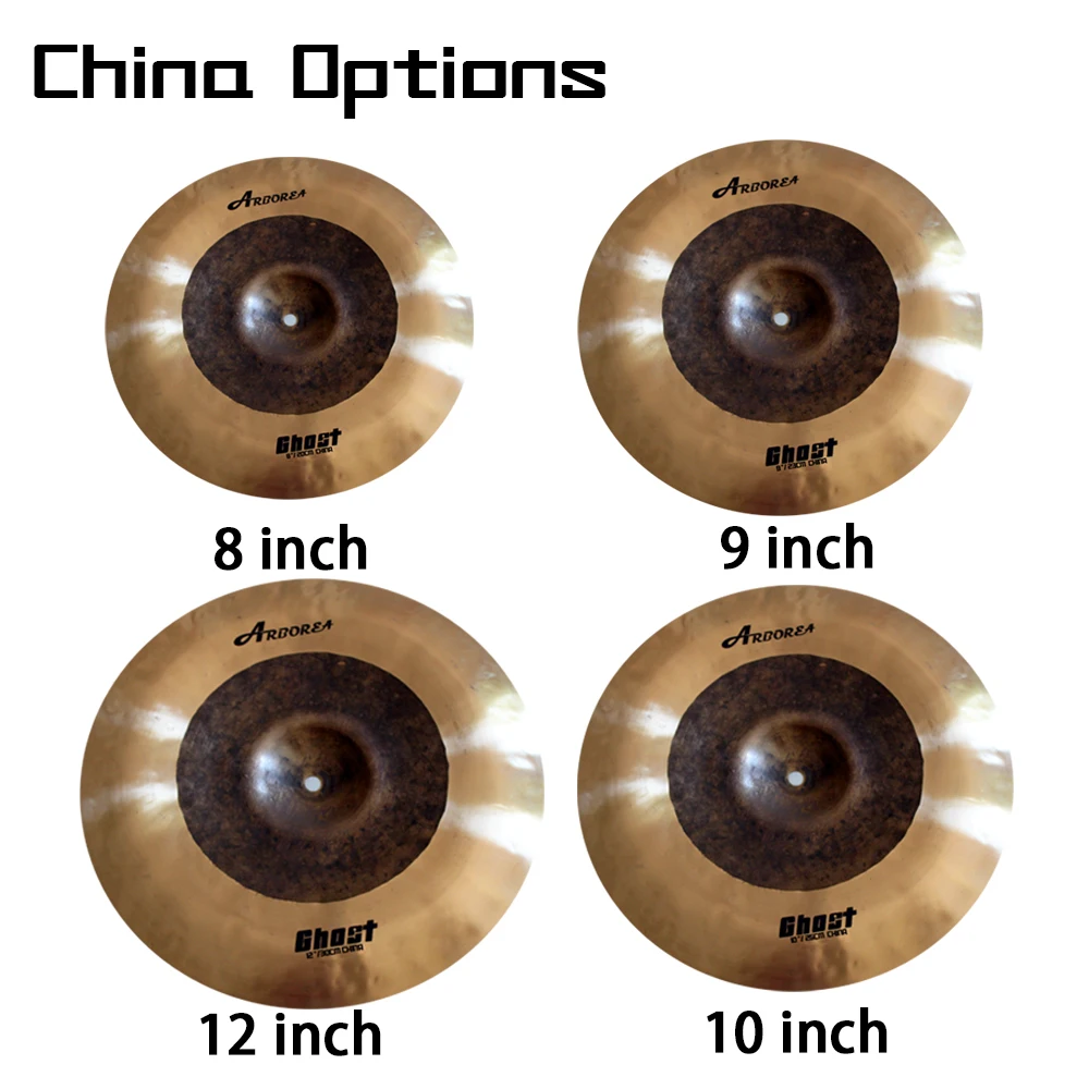 Arborea China Cymbal-Ghost Series 8/9/10/12 Inch Traspy Effect Cymbal Percussion Musical Instrument Jazz Drum Accessories