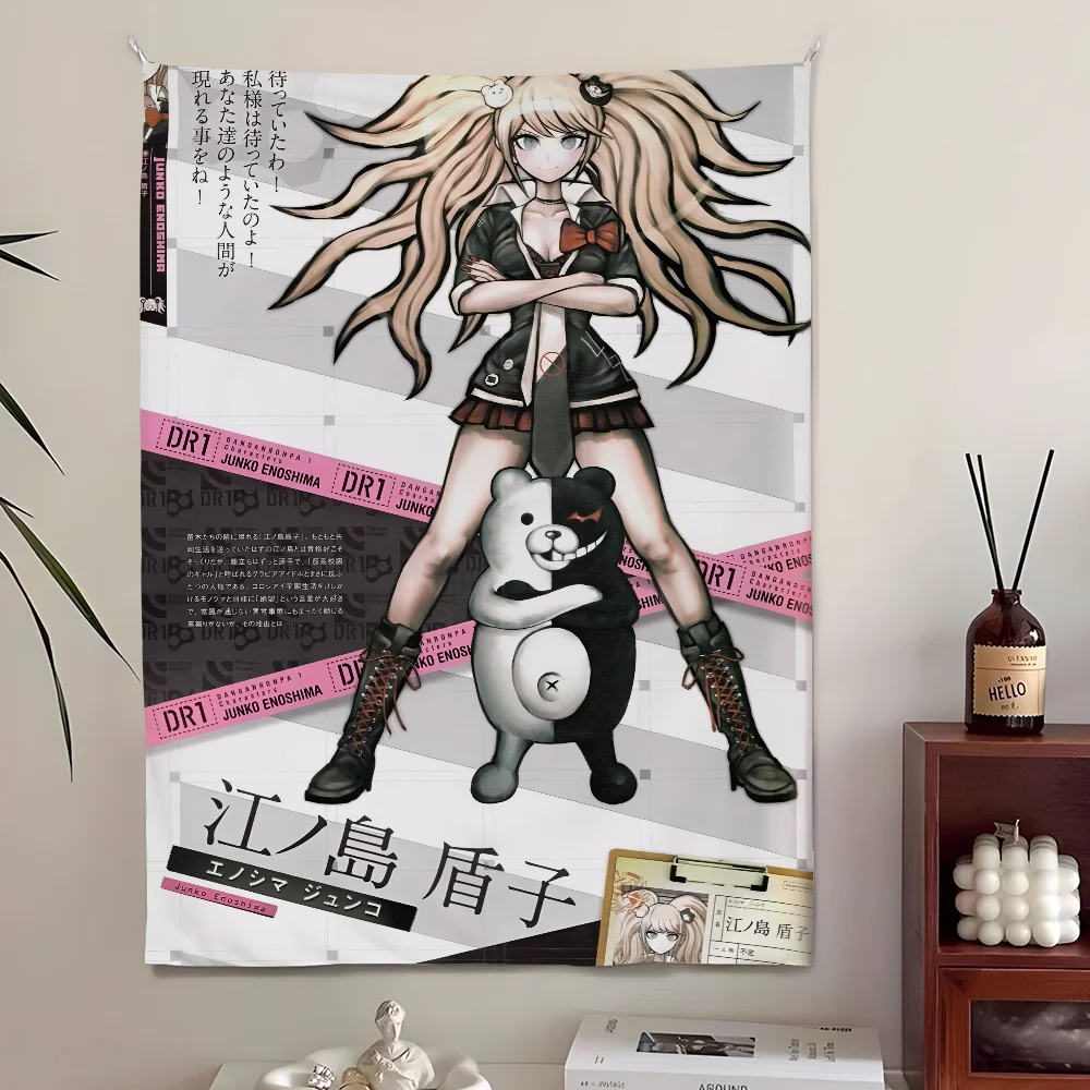 D-DanganronpaS Anime CUTE Tapestry Bedroom Living Bar Garden Outdoor Microfiber Festival Decoration Background Art Banner