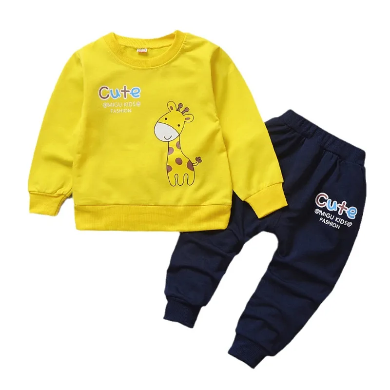 

New Spring Autumn Baby Girl Clothes Children Boys T-Shirt Pants 2Pcs/Sets Toddler Casual Costume Kids Outfits Infant Tracksuits