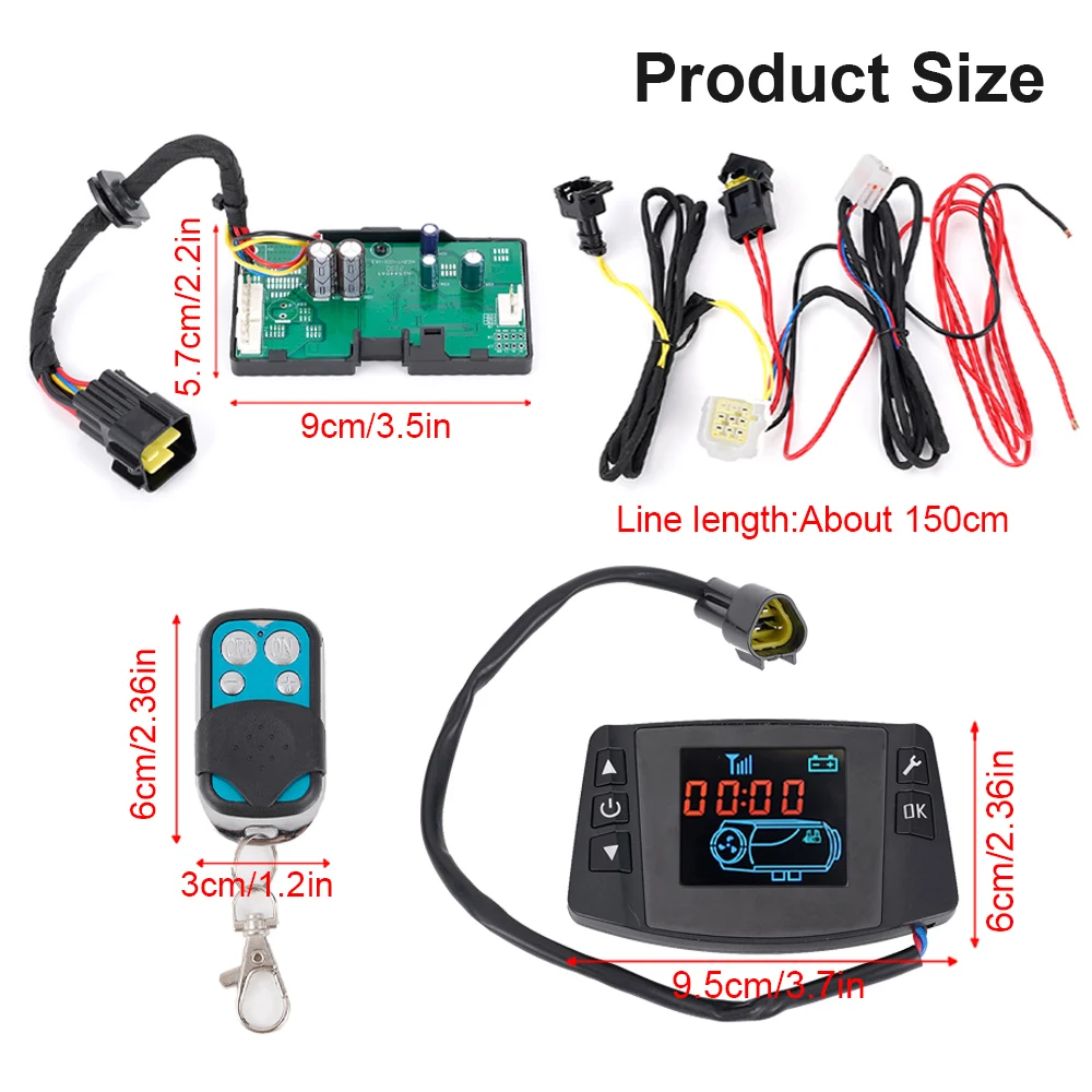 TIHOOK 12V/24V 3KW/5KW Auto Heizung LCD Schalter Controller mit