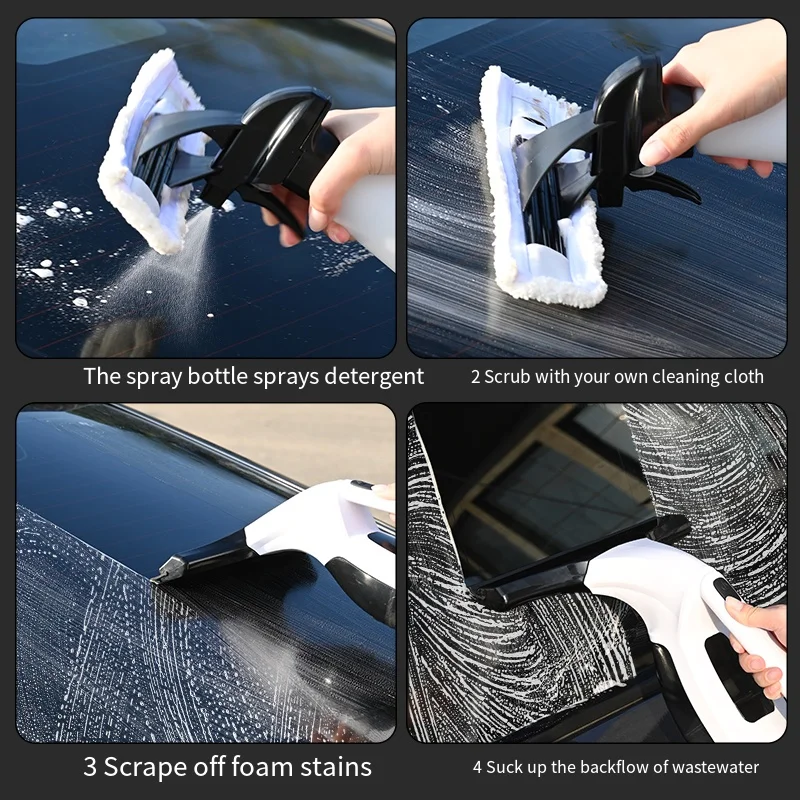 Handheld Electric Window Cleaner Multifunctional USB Rechargeable Portable Glass Cleaning Tool With telescopic handle Home Use