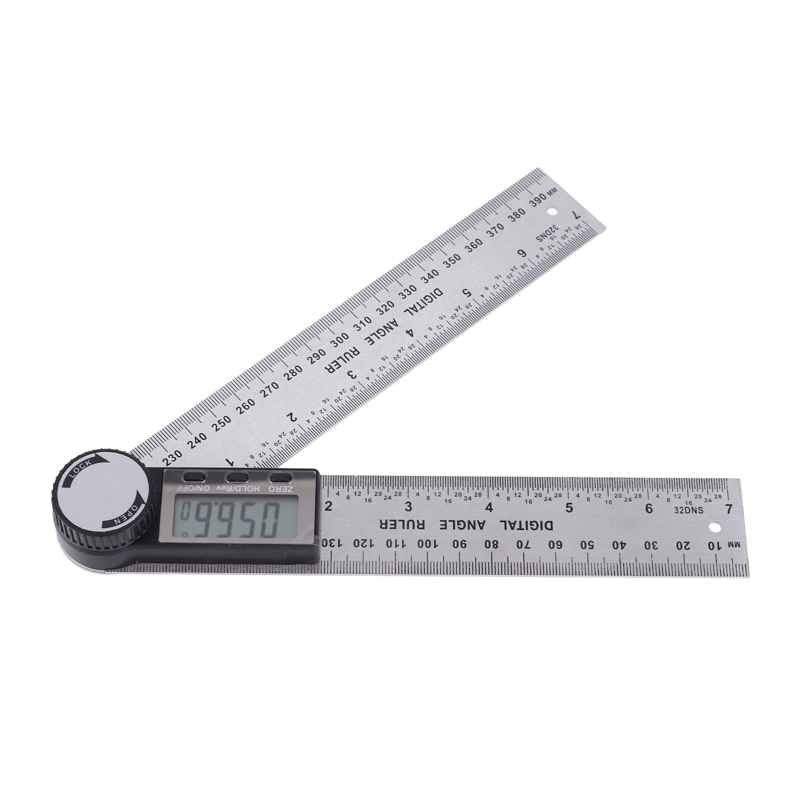 각도계 자 10?390mm 스테인레스 스틸 전자 각도기 디지털 각도계 각도 측정기 마이터 게이지 자