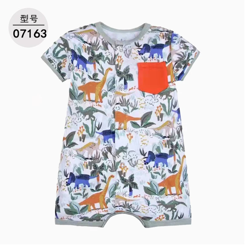 Clothing Baby boys romper newborn baby clothes romper baby jumpsuit cartoon animal toddler pajamas summer 6-24M