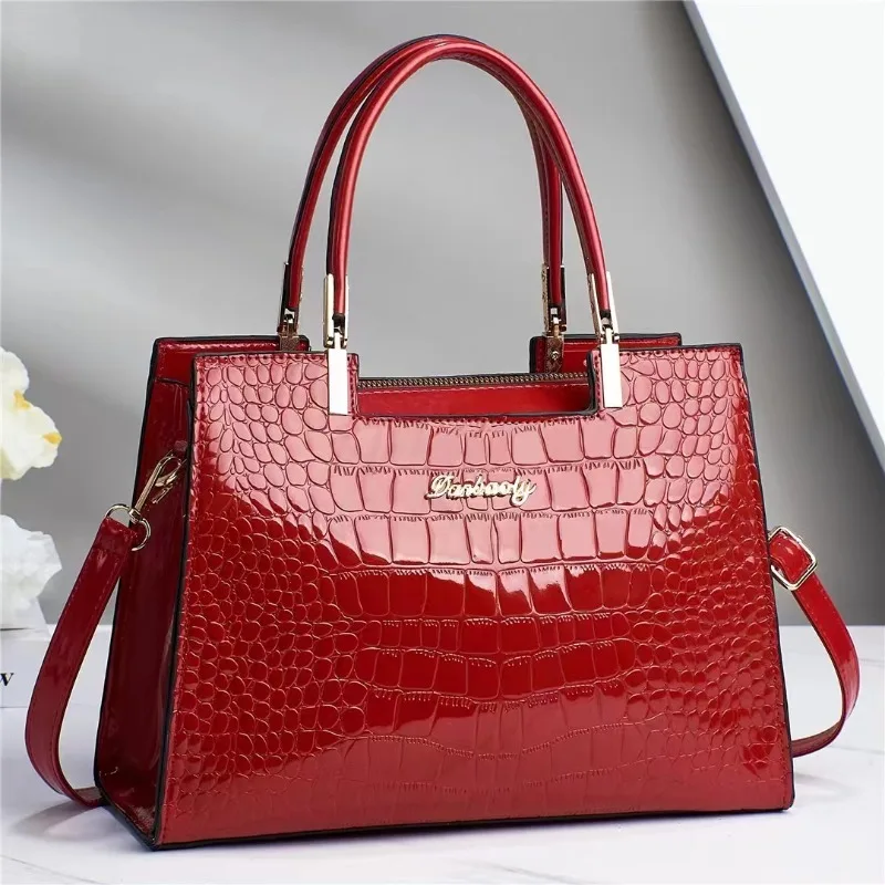 Bright Patent Leather Women Bags Ladies Luxury Handbags Casual Shoulder Messenger Bags Tote Bag