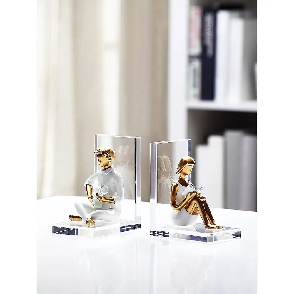 Desk Accessories Nordic minimalist small ornaments bookends art creative cute figure books organizer libros accessorios bookend creative cute panda pen holder storage box office student desk decorations ornaments teacher s day gift postage