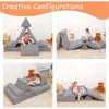 Play Couch Sofa for Kids Large Size, Modular Kids Play Couch, Kids Couch Building Fort, Children Convertible Foam Cushion Couch 4