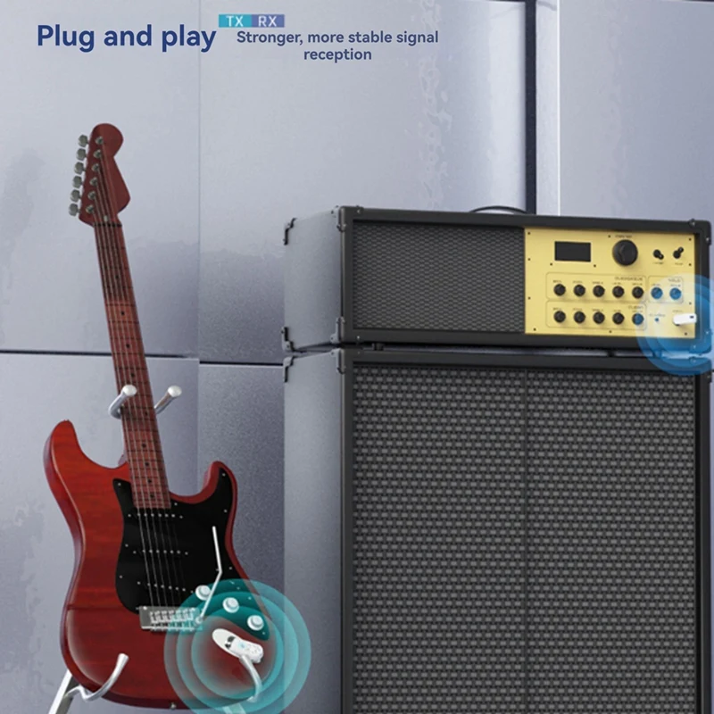 2.4G Wireless Instrument Pickup Rechargeable Transmitter Receiver For 6.35Mm Audio Interface Electric Instruments