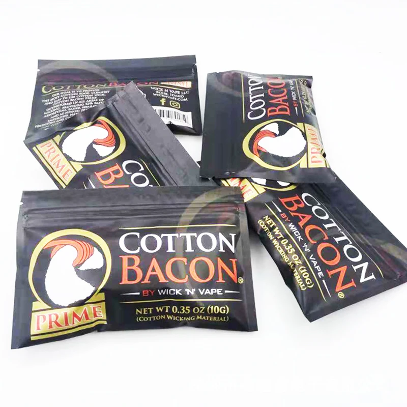 100% 2 0 хлопок Bacon Vape Cotton электронная сигарета версия подходит для RDA RTA атомайзера |