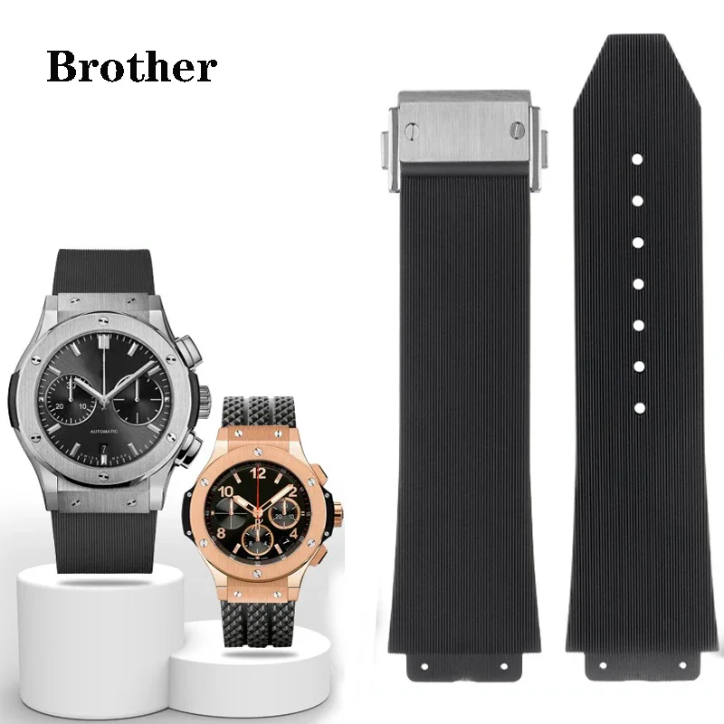 Cinturino In Gomma Per Hublot Hengbao Hb Yubo Classic Fusion Big Bang Cinturino In Silicone Bocca Convessa 26*19Mm