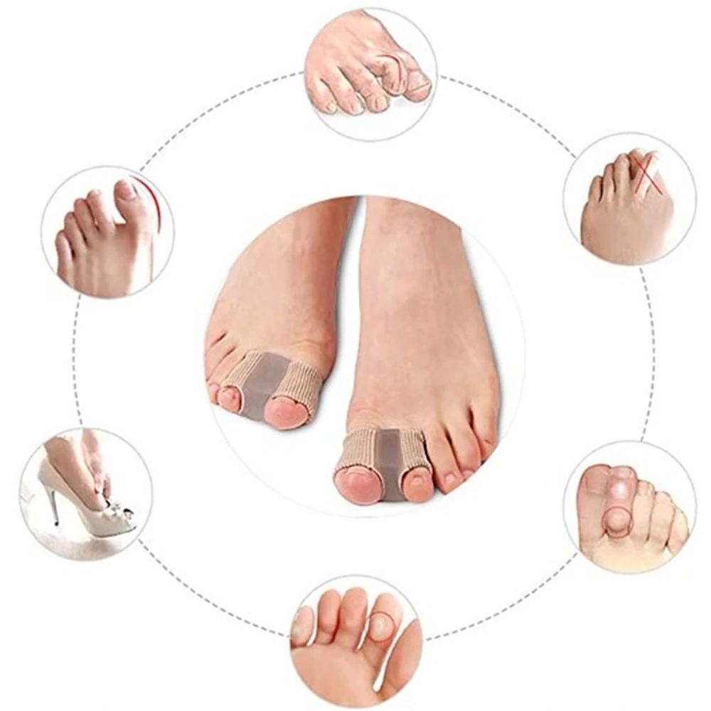 1/2 PCS Silicone Toes Separator Bunion Bone Ectropion Adjuster Outer Appliance Foot Care Tools Hallux Valgus Corrector Reusable