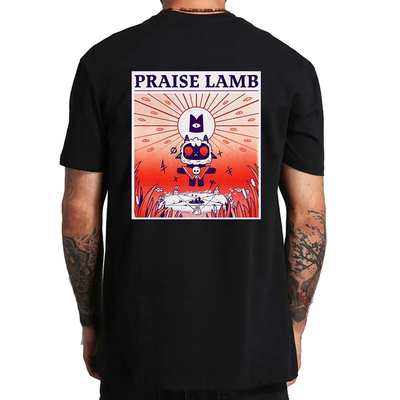 T-Shirt Cult Of The Lamb Elogi Lamb Action Adventure Videogioco Tshirt Magliette In Cotone Taglia Eu Tee