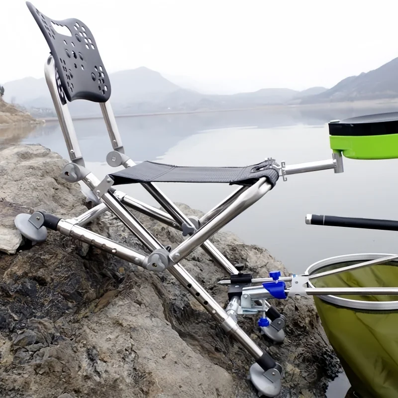 Outdoor All Terrain Fishing Chair Foldable Beach Chair 180 Degree Adjustable Backrest Camping Stool Fishing Gear folding chair retractable stool