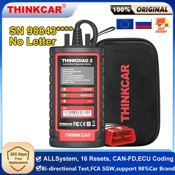 THINKCAR Thinkdiag 2 Ediag Plus Strumento diagnostico del sistema completo CAN FD Codifica ECU Scanner OBD2 bidirezionale 16 Servizio 1 anno gratuito