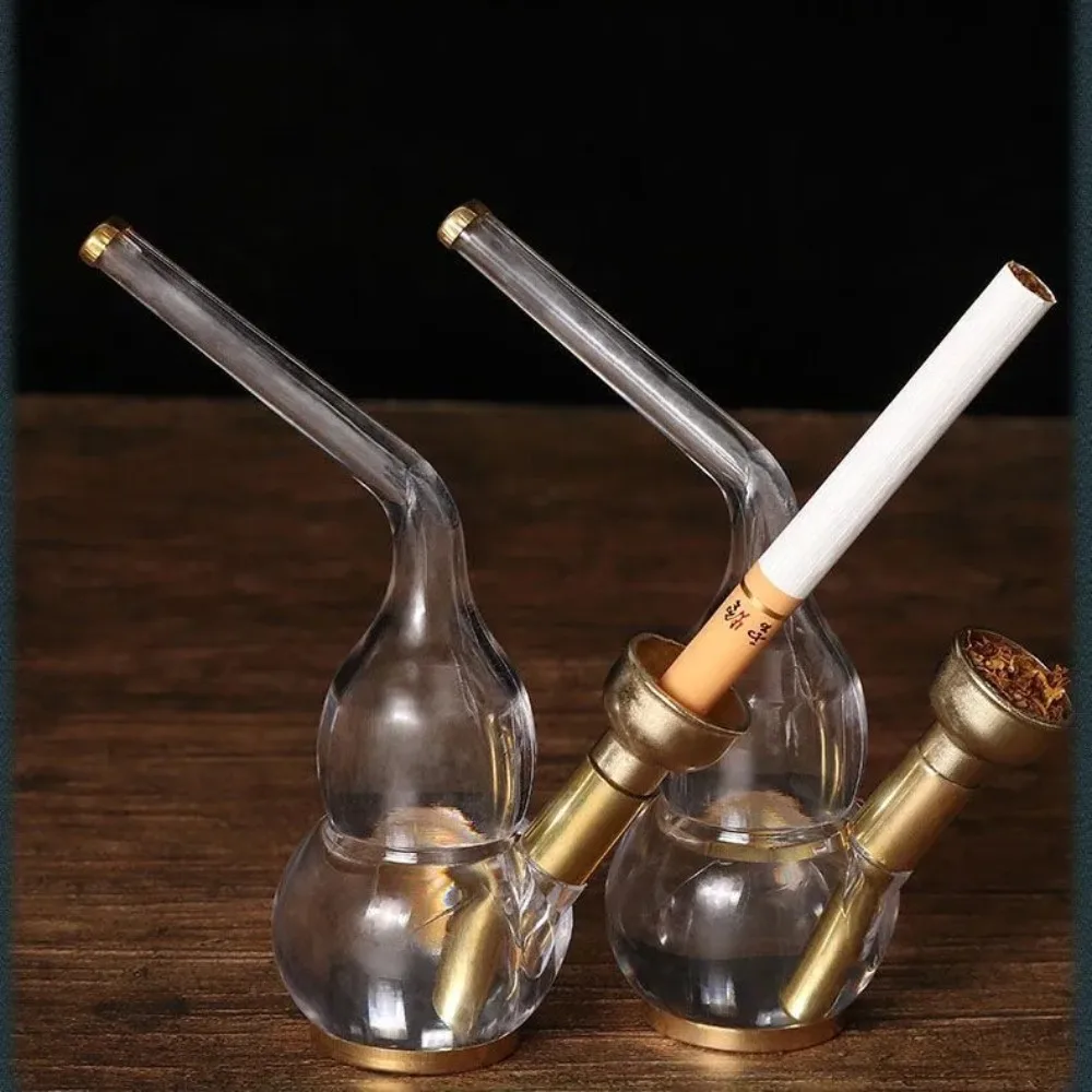 Cigarettes&Tobacco Smoking Pipe Water Filter Acrylic Hookah Set with Metal Grass Bowl Cigarette Holder Herb Smoke Accessories