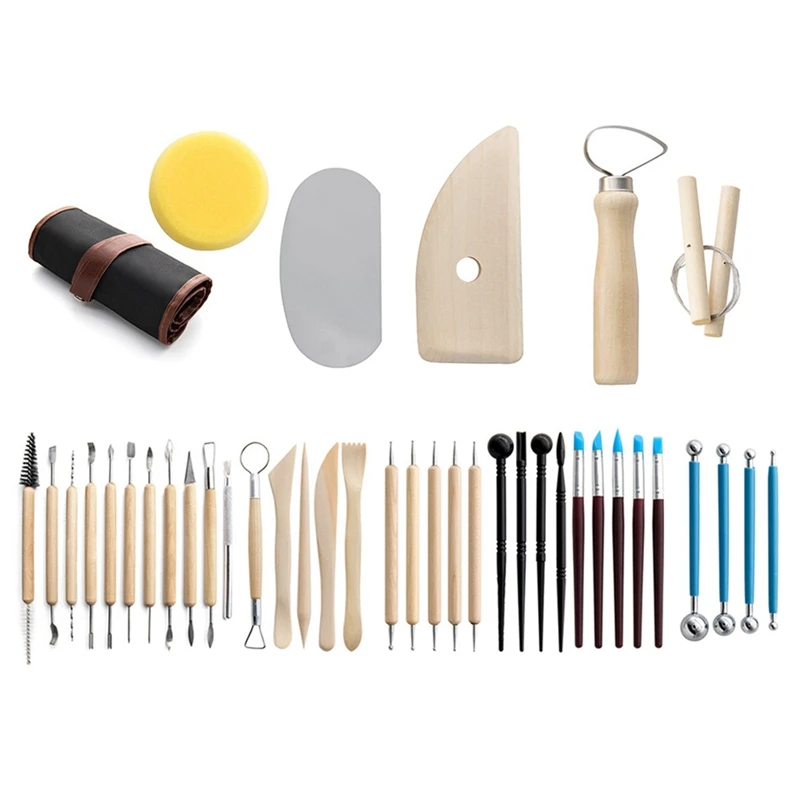 

Pottery Tools Clay Sculpting Tools Polymer Clay Tools Kit Ceramic Tools DIY Handcraft Modeling Clay Carving Tools Set