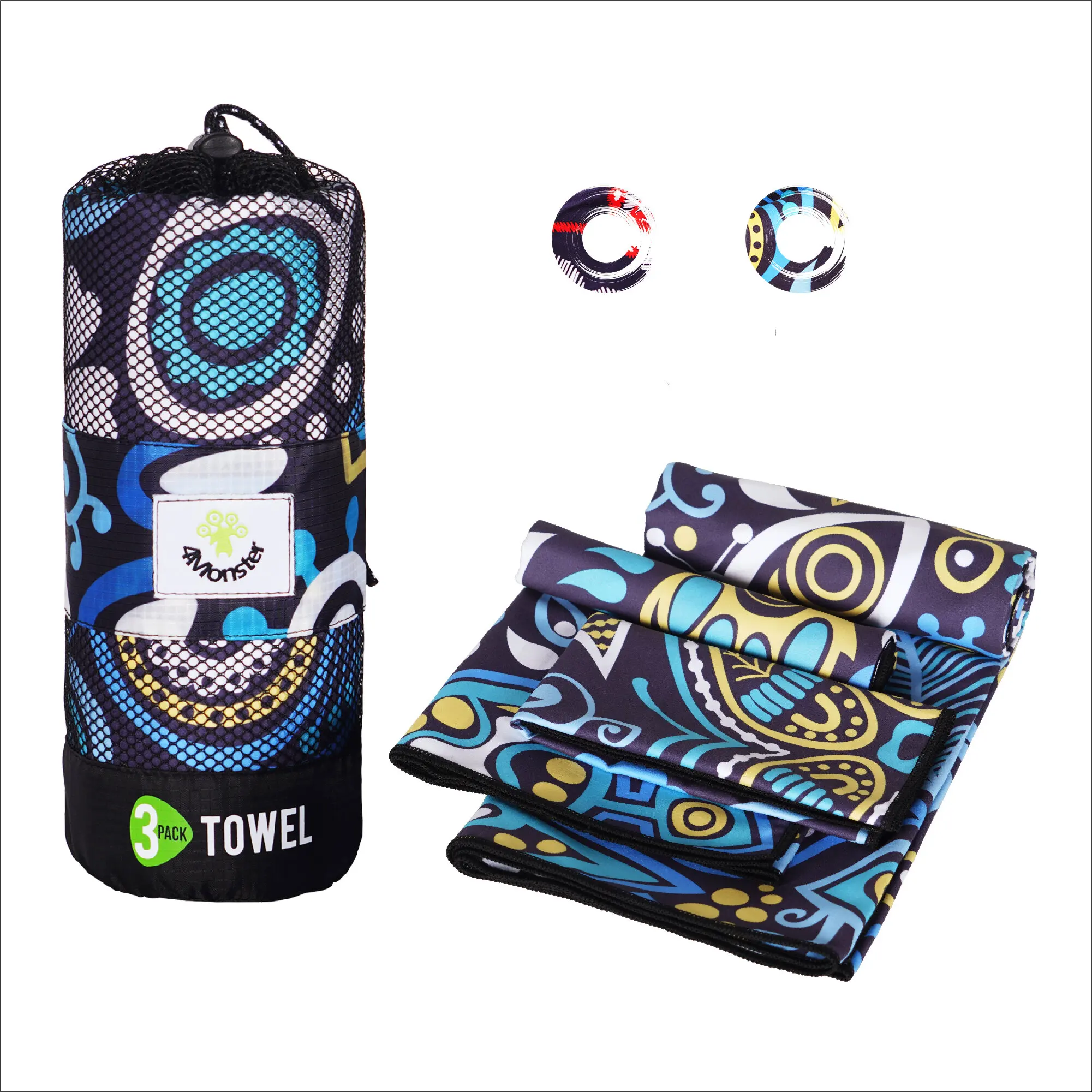 3 Size Microfiber Printing Camping Towels at 1 Pack, Fast Drying For Beach Ultra Compact,Soft For Gym piezoelectric inkjet large format printer invisible uv ink fast drying printing decorative pigments 100ml