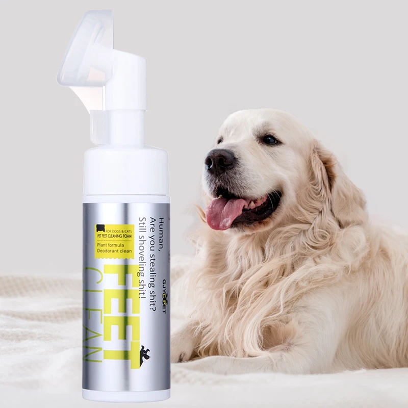 Pet Foot Cleaner Dogs Cats No-wash Paw Foam Washing Proucts Natural Paw Care Silicone Brush Head Massager Dogs Grooming Supplies