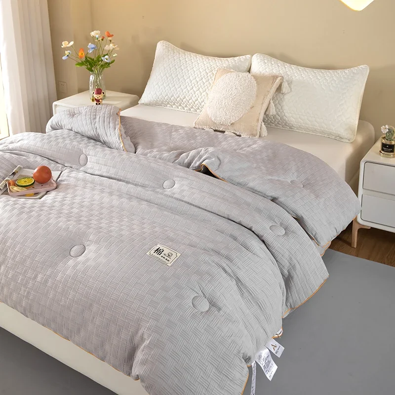 Soybean fiber spring and autumn quilts thickened for warmth, winter quilts bedding, dormitories, summer