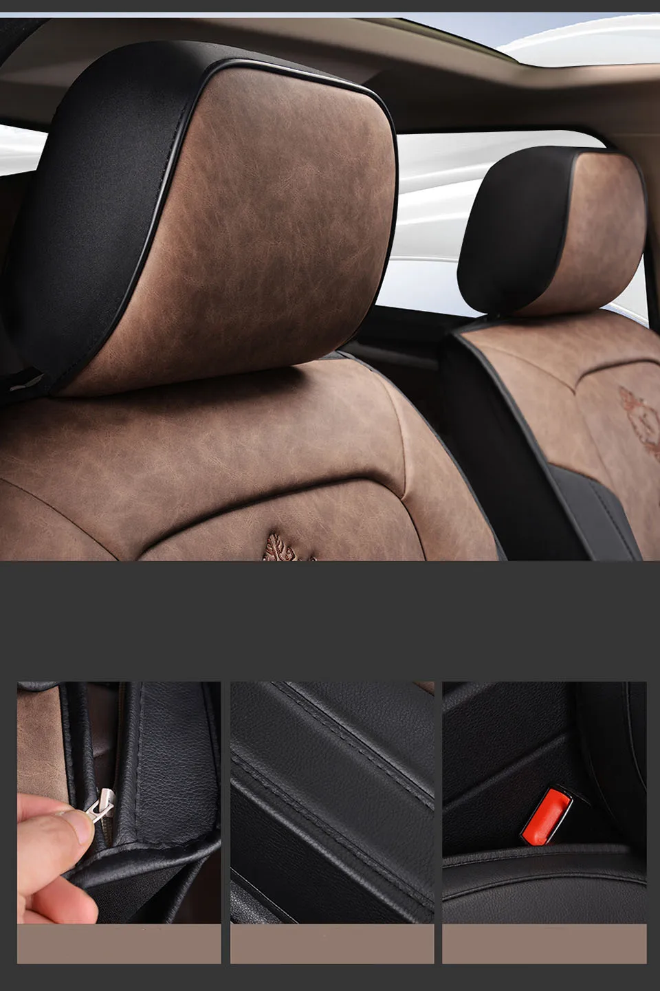 The latest breathable car interior kit PU leather seat cover for all